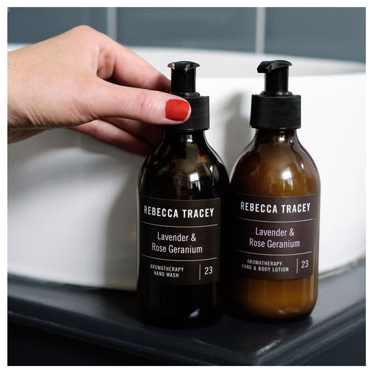 Lavender & Rose Geranium Hand Wash and Lotion Gift Set