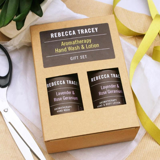 Rebecca Tracey Lavender & Rose Geranium Hand wash and Lotion Gift Set