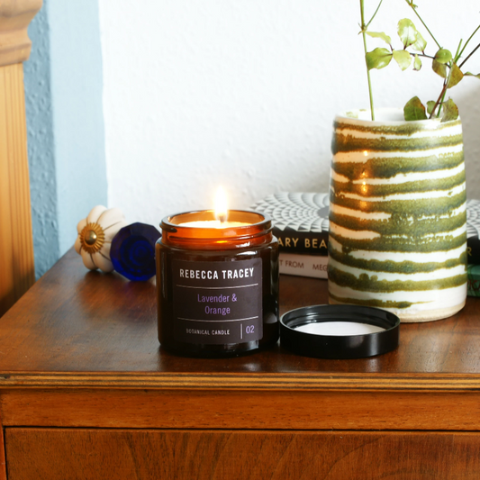 Rebecca Tracey Lavender and Orange Travel Candle