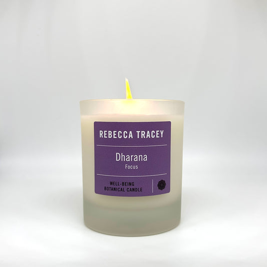 Rebecca Tracey Dharana Candle, white frosted glass