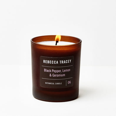 Rebecca Tracey - Black Pepper, Lemon & Geranium Candle