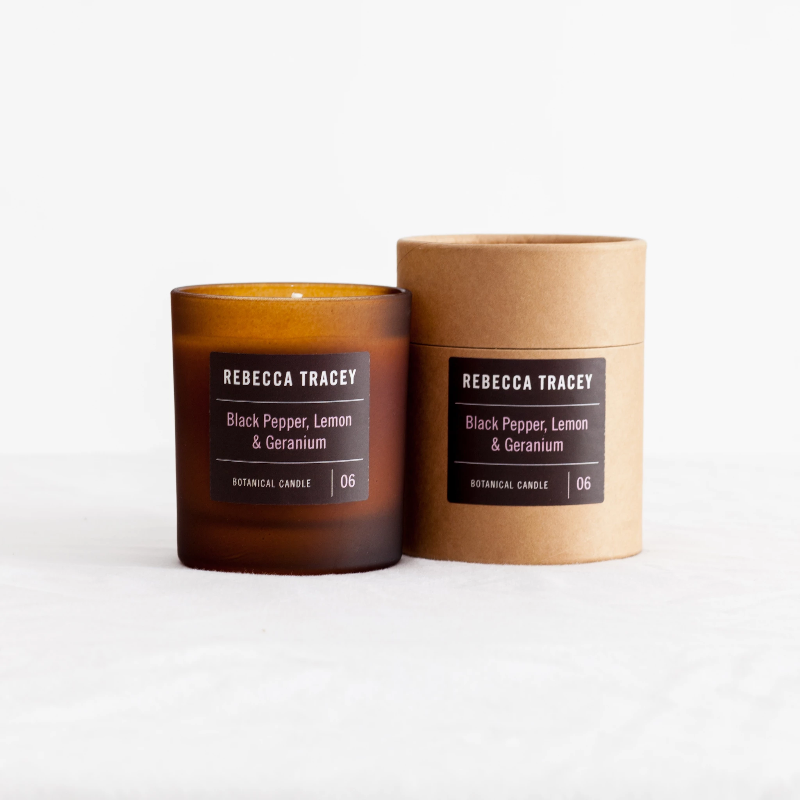 Rebecca Tracey - Black Pepper, Lemon & Geranium Candle