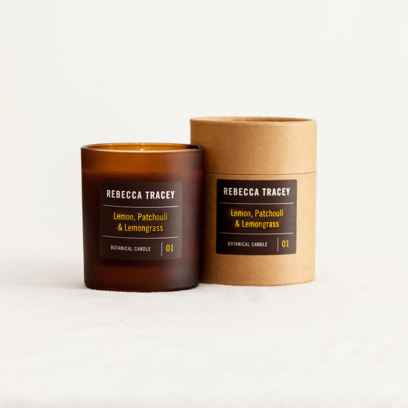 Rebecca Tracey - Lemon, Patchouli & Lemongrass Candle